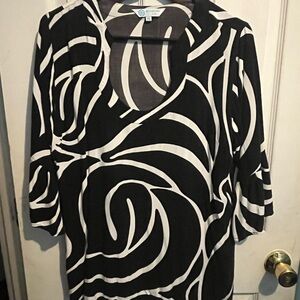 Black and White Women's Top